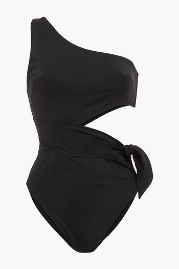 ZIMMERMANN Fiesta one-shoulder knotted cutout swimsuit