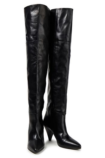 SAMSØE Φ SAMSØE Leather over-the-knee boots