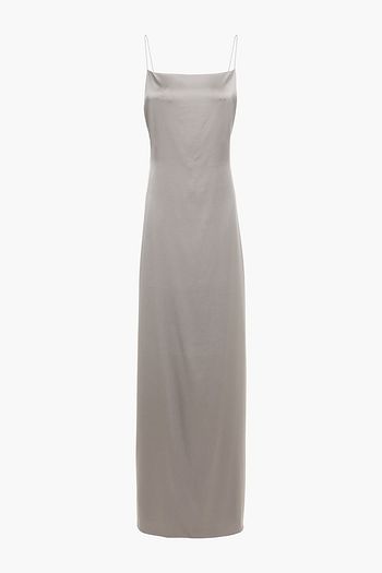 HELMUT LANG Tie-back stretch-silk satin maxi dress