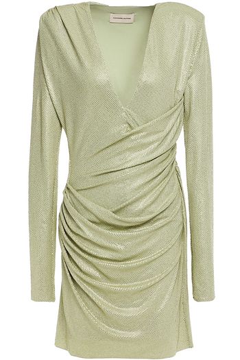 ALEXANDRE VAUTHIER Crystal-embellished ruched stretch-jersey mini dress