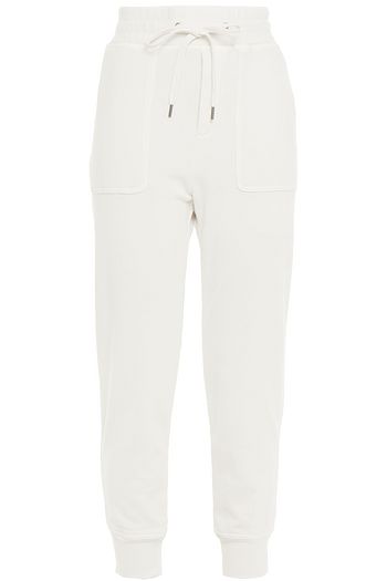 JAMES PERSE Cropped French cotton-terry track pants
