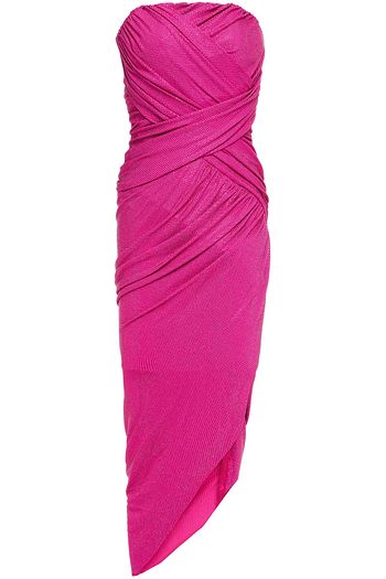 ALEXANDRE VAUTHIER Strapless embellished ruched stretch-jersey mini dress