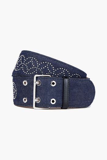 ALAÏA Studded denim belt