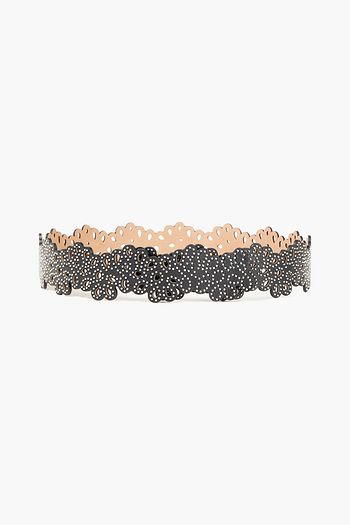 ALAÏA Studded laser-cut leather belt