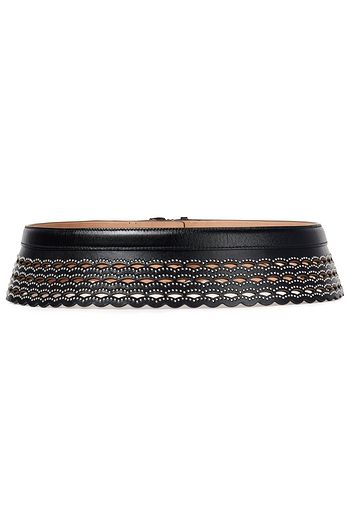 ALAÏA Studded laser-cut leather belt