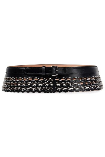 ALAÏA Studded laser-cut leather belt