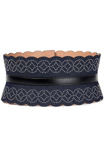 ALAÏA Studded denim belt