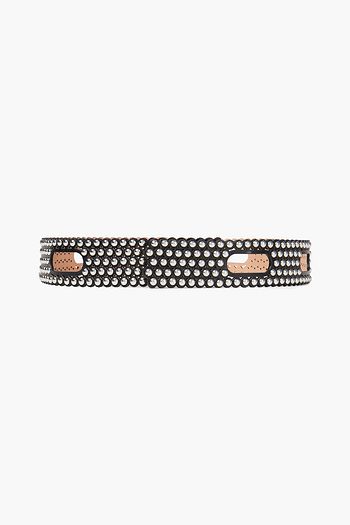 ALAÏA Studded laser-cut leather belt