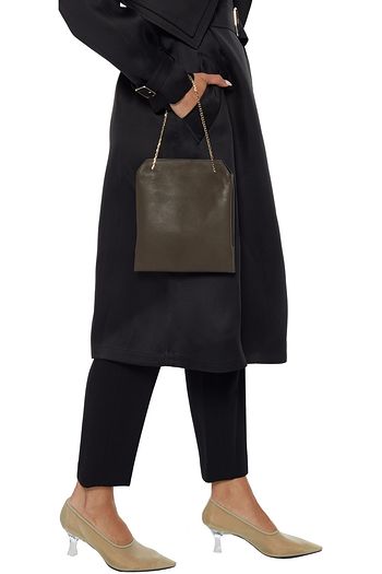 THE ROW Lunch Bag kleine Tote Bag aus Narbenleder
