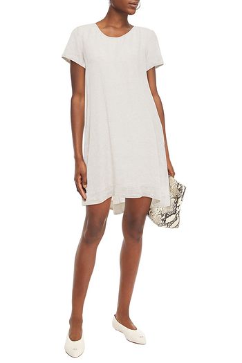 JAMES PERSE Pleated linen mini dress