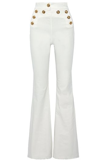 DUNDAS Button-detailed high-rise flared jeans