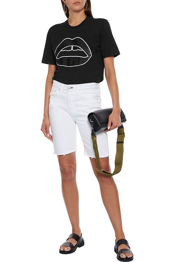 MARKUS LUPFER Alex sequin-embellished cotton-jersey T-shirt