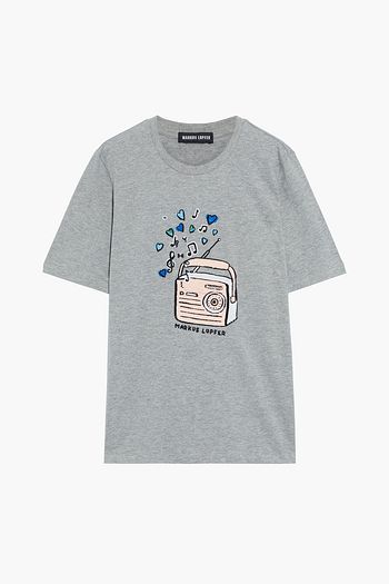 MARKUS LUPFER Alex sequin-embellished cotton-blend jersey T-shirt