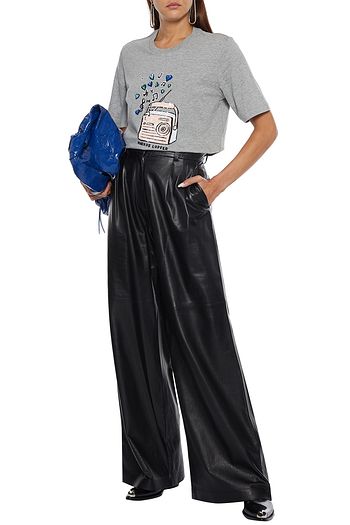 MARKUS LUPFER Alex sequin-embellished cotton-blend jersey T-shirt