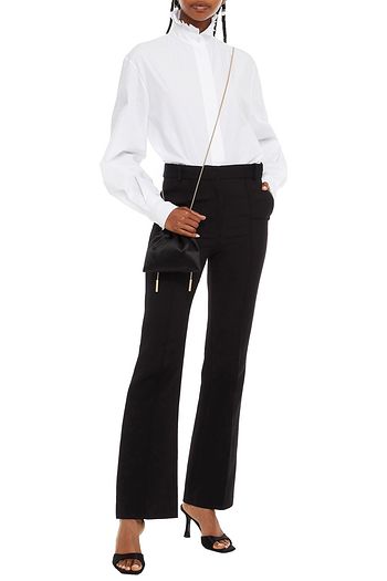 ALEXANDRE VAUTHIER Pleated cotton-poplin shirt