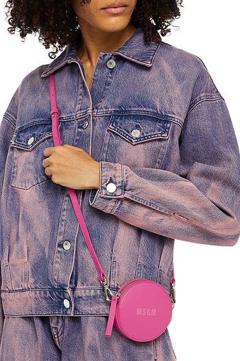 MSGM Appliquéd leather shoulder bag