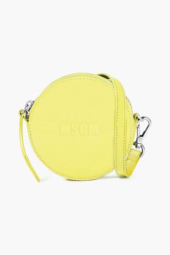 MSGM Patent-leather shoulder bag