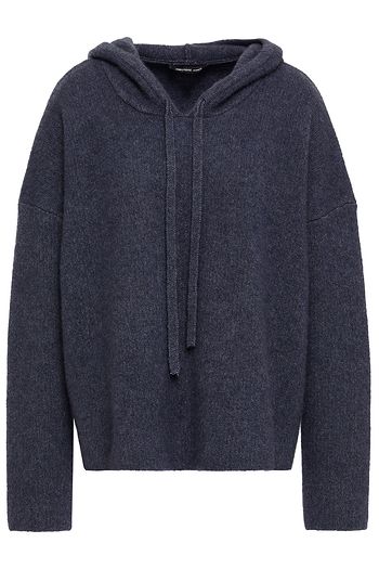 JAMES PERSE Mélange cashmere and silk-blend hoodie