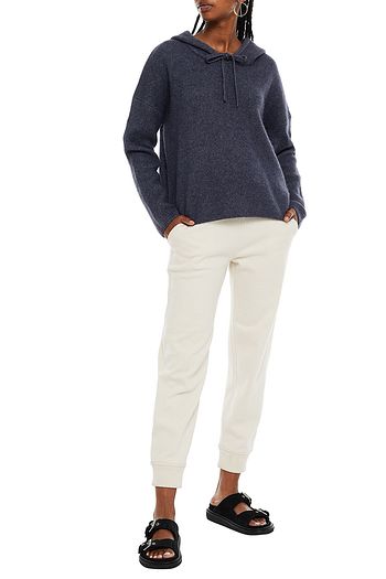 JAMES PERSE Mélange cashmere and silk-blend hoodie