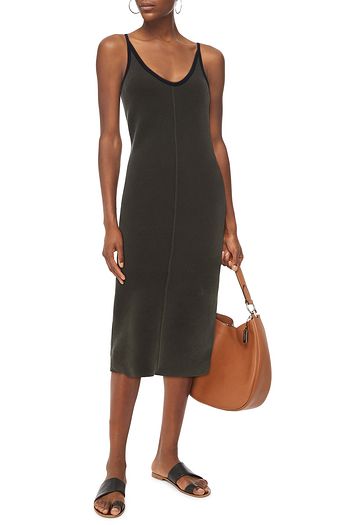 JAMES PERSE Ribbed cotton-blend jersey midi dress