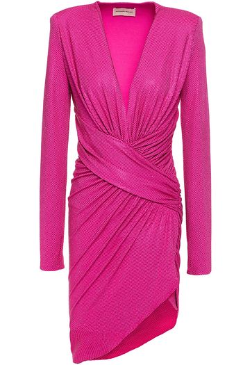 ALEXANDRE VAUTHIER Crystal-embellished ruched stretch-jersey mini dress