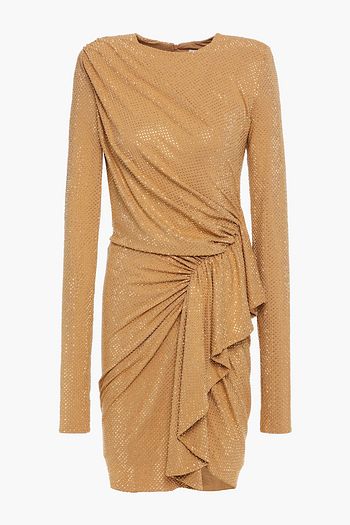 ALEXANDRE VAUTHIER Crystal-embellished ruched stretch-jersey dress