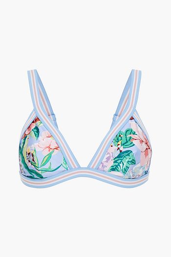 ZIMMERMANN Bellitude Elastic Triangel-Bikini-Oberteil mit floralem Print