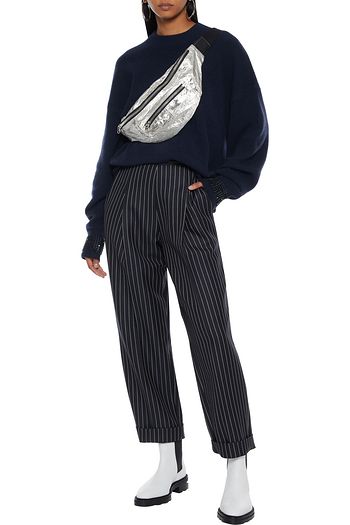 ALEXANDER WANG Crystal-embellished wool-blend sweater