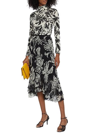 DIANE VON FURSTENBERG Debra Midirock aus Seidenchiffon mit Print