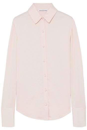 ALEXANDERWANG.T Crinkled-satin shirt