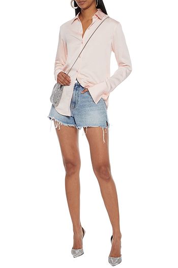 ALEXANDERWANG.T Crinkled-satin shirt