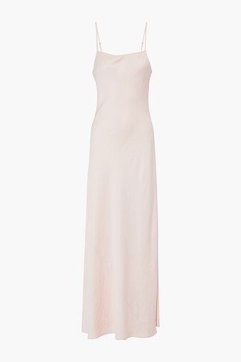 ALEXANDERWANG.T Crinkled-satin maxi slip dress