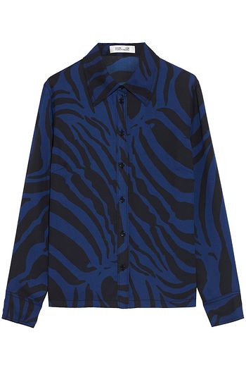 DIANE VON FURSTENBERG Samson Hemd aus Crêpe mit Zebraprint