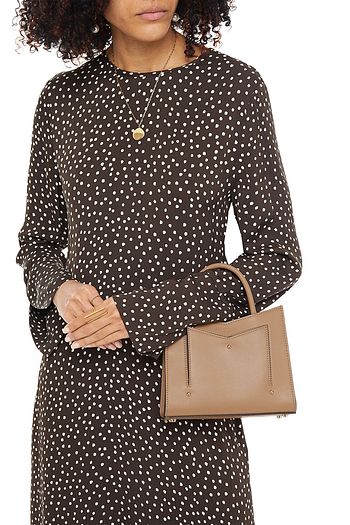 SARA BATTAGLIA Plissé Toy leather tote
