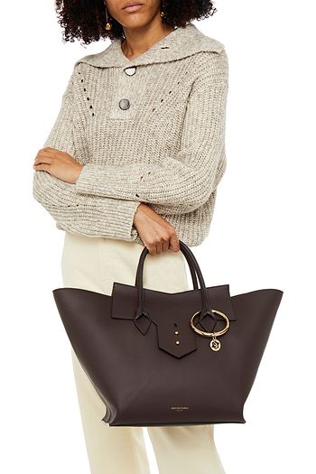 SARA BATTAGLIA Toujours ring-embellished pebbled-leather tote