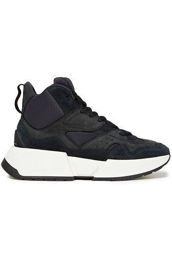 MM6 MAISON MARGIELA High-Top-Sneakers aus Veloursleder und Mesh mit Perforierung