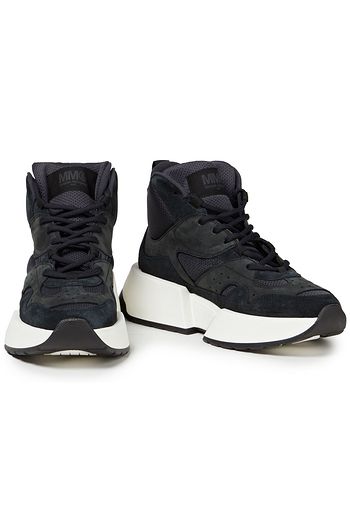 MM6 MAISON MARGIELA High-Top-Sneakers aus Veloursleder und Mesh mit Perforierung