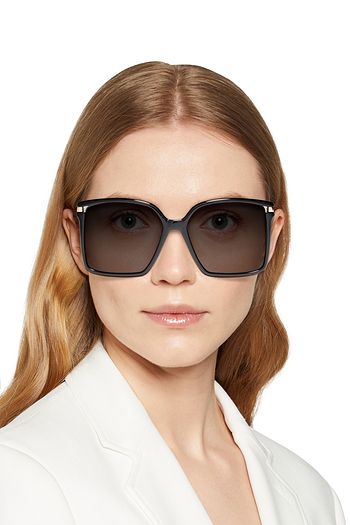 GIVENCHY Square-frame acetate and gold-tone sunglasses