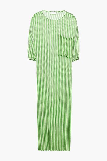 AMERICAN VINTAGE Cosawood striped crepon midi dress