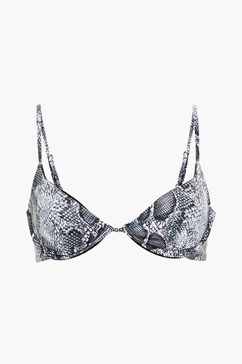 ONIA Liana snake-print bikini top