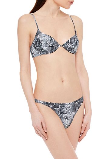 ONIA Liana snake-print bikini top