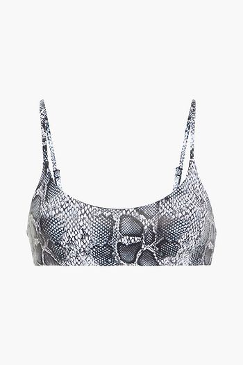 ONIA Sarita snake-print bikini top