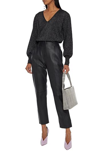 DIANE VON FURSTENBERG Sapphira metallic merino wool-blend sweater