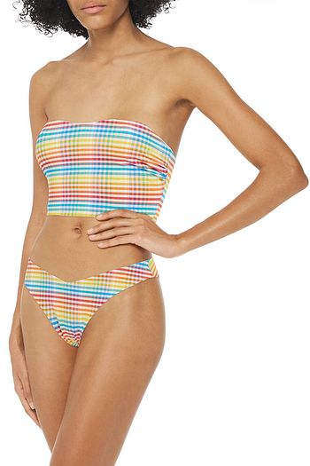 ONIA Chiara checked mid-rise bikini briefs