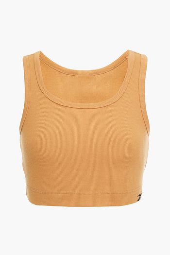 REEBOK X VICTORIA BECKHAM Sport-BH aus geripptem Jersey aus einer Baumwollmischung