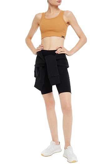 REEBOK X VICTORIA BECKHAM Sport-BH aus geripptem Jersey aus einer Baumwollmischung