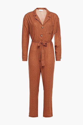 AMERICAN VINTAGE Azulay belted printed crepe jumpsuit
