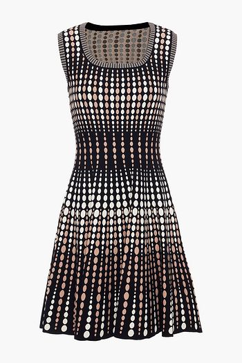 ALAÏA Flared jacquard-knit mini dress