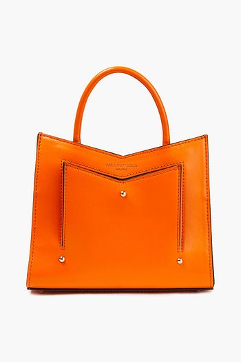 SARA BATTAGLIA Plissé Toy leather tote