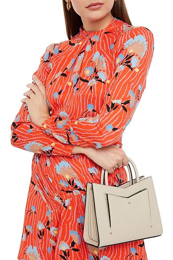 SARA BATTAGLIA Plissé Toy pebbled-leather tote